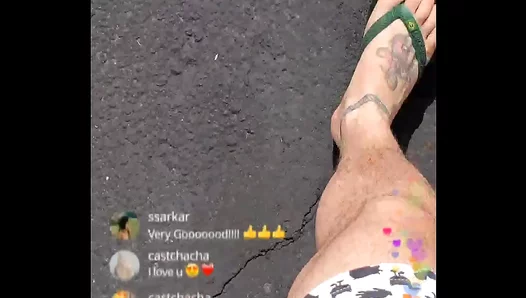 Big Dick Worship Outdoors: Sexy Foot Play Action – HotGayMoments 18+