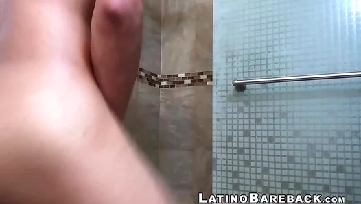 Roman Blakes Hot Shower Masturbating Session – Steamy Latino Gay Moment 18+