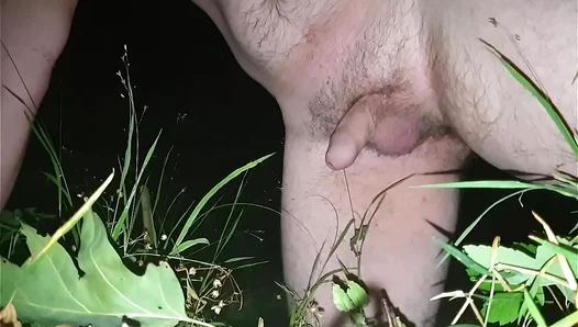 Steamy Midnight Encounter: Guys Share Wild Outdoor Watersports Fun – 18+