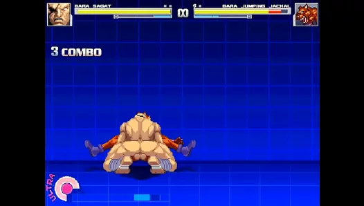 Sagat vs Jackal: Steamy Yaoi Combat Fight Turns into Wild Gay Passion – MUGEN Madness
