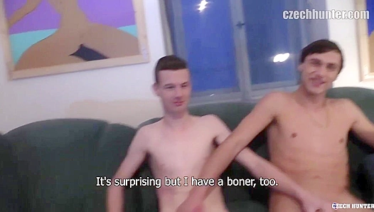 Young Czech Twinks Fight Over a Rock-Hard Dick – Hot Gay Action