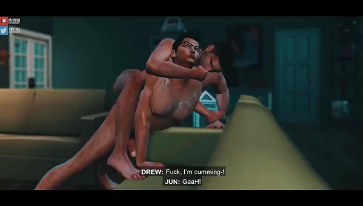 Muscular Sim Takes Bareback Blowjob in Steamy 3D Gay Animation – HDPornCartel 2024
