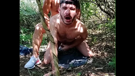 Horny Guy Tempts StepBrother-In-Law for Wild Anal Encounter in the Woods – Gay Amateur