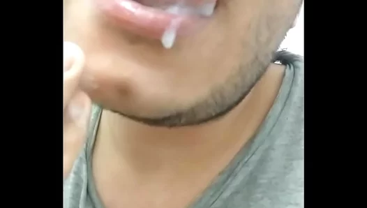 MILF Hunter Cums Hard Sipping Cold Milk – Steamy Solo Act – HomemadeGayPorn