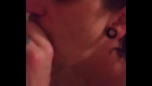 Steamy Post-Shower Blowjob: Daddy Treats Young Stud 18+