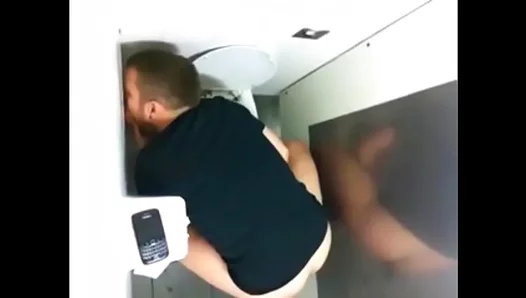 Filmed Inside: Hot Glory Hole Blowbang in Public Restroom Stalls – 18+