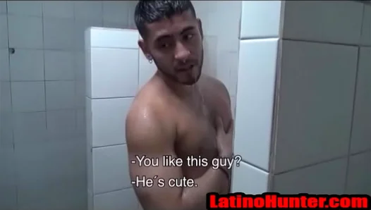 Steamy Latin Encounter: Surprising Him in the Showers Turns into Blowjob Heat – 18+