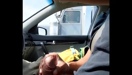 Exposed on the Highway: Truckers Jerk Off in Wild Public Voyeur Action – Part 2