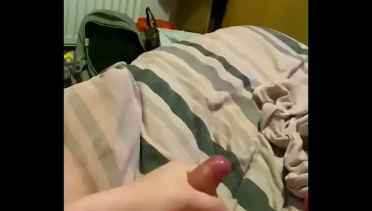 Big Dick Solo Session: Horny Guy Jerks Off in Bed – Hot Gay Porn 18+