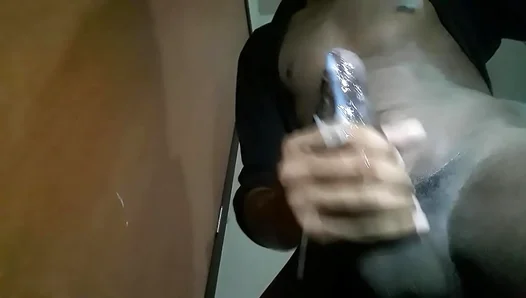 Filling the Floor: Raw Solo Ride with Explosive Cream Shots – XXX Men Action