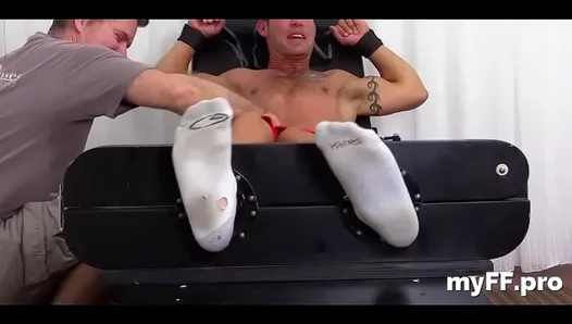 Bound Muscle Studs Filthy Foot Fixation – Up-Close Raw Fetish Action – 18+