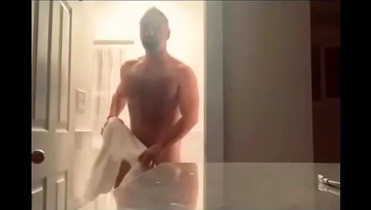 Steamy Shower Flex: Hot Muscled Guy Shows Off Hairy Pits Bulging Arms – XXXGayShower 18+