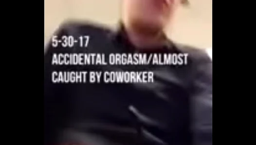 Caught Red-Handed: Unknown Guy Cums Hard During Steamy Public Office Encounter – 18+