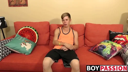 Young Studs Wet Dream: P-Banging Dildo Pleasure Alone – 18+