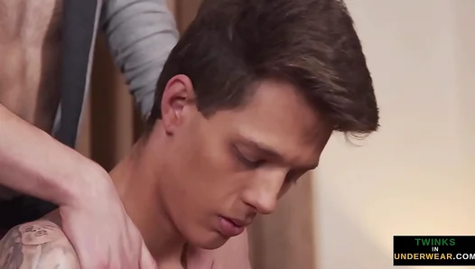 Oil-Slicked Twink Gets Massaged Before Explosive Slow-Mo Orgasm – 18+