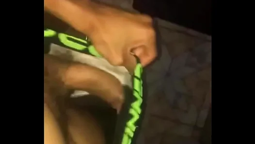 Straight-Looking Buddy Shows Off His Huge Hard-on in Raw Solo Jerk Session –