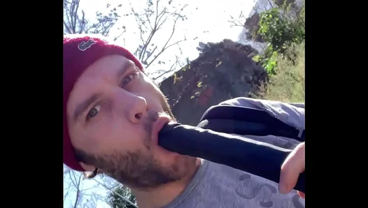 Steamy Gay Outdoors Adventure: Hot dildo action amidst natures beauty – 18+