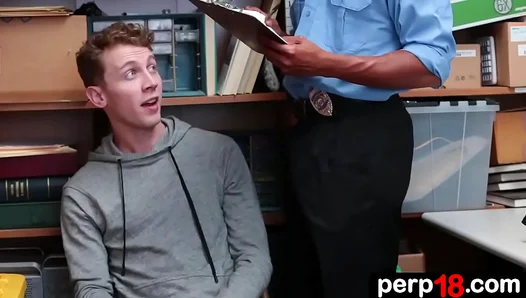 Caught Red-Handed: Horny Teen Thug Busted by Cop in Steamy Interracial Encounter – 18+