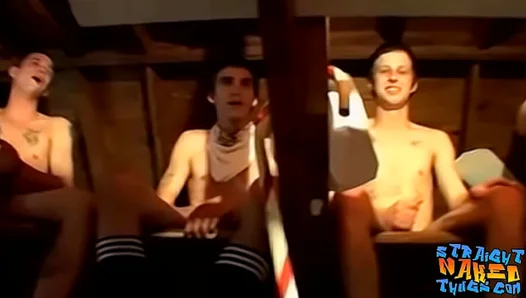 Two Straight Guys Get Horny in the Attic — Intense Mutual Masterbation Heat – XXX
