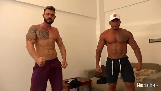 Muscle Gods Feast on Thick Latin Cocks in Steamy POV Glory Hole Action
