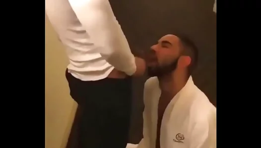 Steamy Interracial PISS Play in the Hallway – Raw Gay Action 18+