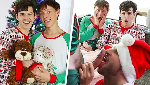 Dakota Danny Snuggle Up Close Waiting for Santa – Naughty BFF Fun Begins