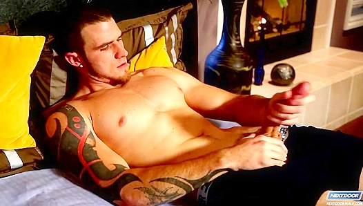 Flexx Boola Jerks His Thick Cock While Checking Out the Hot Neighbor – 18+