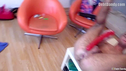 Big Toy Stretch for Hairy Booty – Hot Gay Anal Play – DebtDandy