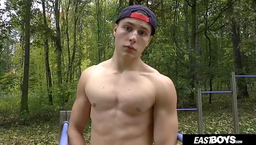Muscle God Rubs Down Horny Twink — Randall White 18+