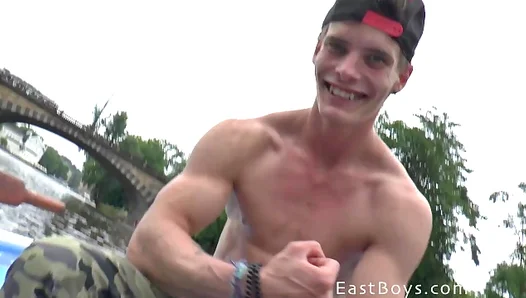 Intimate Blowjob Session Under Pragues Moonlight – GayXXX Adventures 18+