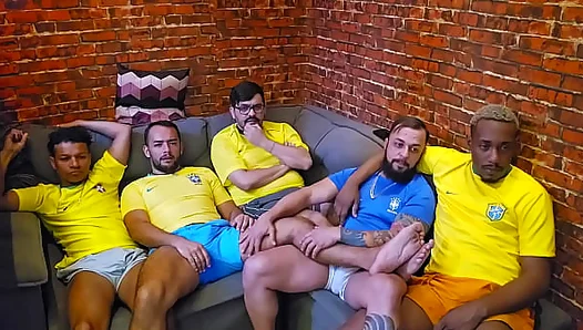 We Never Made It Past Halftime — Horny Fans Fuck Hard Behind Stands – GaySports 18+