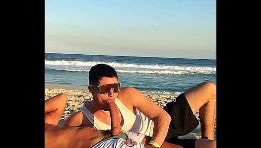 Slim Top with Thick Black Dick Fucks Young Bottom Publicly on Beach – 18+