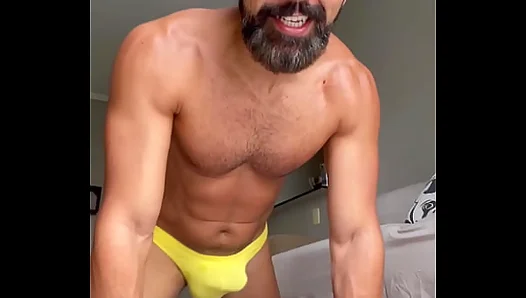 Sweat Sinew: Hard Workout Ends With Yellow Thong Tease – Gay Gym 18+