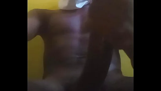 Teen Jerking Off His Big Black Cock Until Explosive Cum – Hot Solo Session