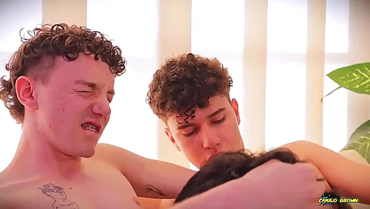 Stepdad Devours Twin Twinks in Hot Three-Way Action – XXXGayThreesome 18+