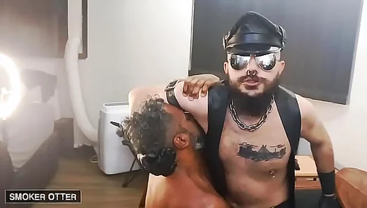 Pierced Stud Takes Bareback Ride: Leather, Cigar Armpit Kink – Interracial Pig Fuck