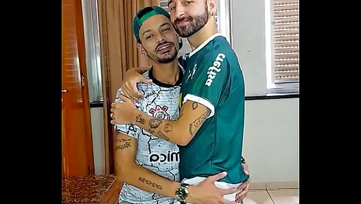 Fucking My Straight Teammates Tight Ass After Training – Palmeiras Threesome