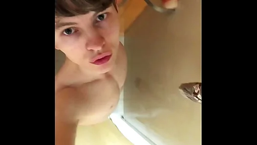 Hot Jock Jerks Off in Gym Shower — Massive 9 Dick, Huge Cum Shot