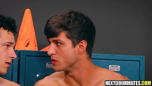 Hung Coaches Get Sucked Fucked by Horny Jocks – Locker Room BBC Fun