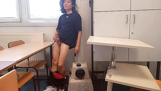 Smooth Twink Jerks Off in Class, Shoots Creamy Load Riskily – NaughtySchoolboys 18+