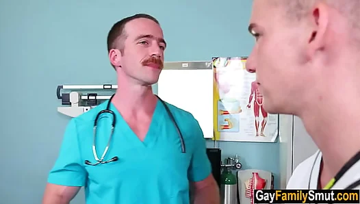 Stepdad Doctor Examines Tight Ass Then Claims It – Gay Home Visit 18+
