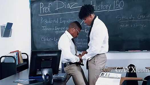 Ebony Nerd Twinks Explore Their First Gay Encounter – Hot Passion Unfolds