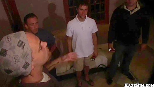 Blindfolded Initiation: pledges endure dark room humiliation – Extreme Gay Hazing 18+