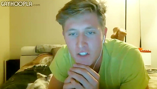 Blonde Beauty Juggles His Hard Cock in Steamy Solo Play – GayHooplea