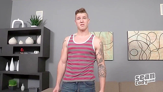 Tattooed Muscle Guy Pounds Himself Raw on the Sofa – SeanCody XCLUSIVE