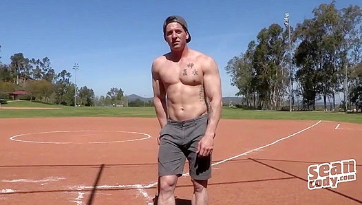 Baseball Jock Jeremy Jerks Off Under the Shower – Hot Solo Action