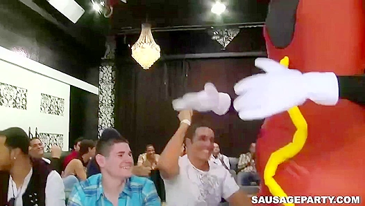 Saucy Stripper Takes On the Crowd — Deep Throat Action More – 18+