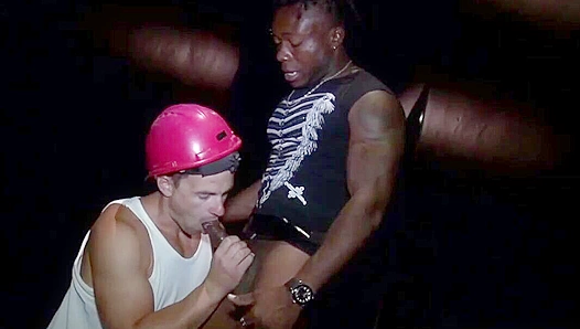 Andy Takes Charleys Massive BBC Like a Pro — Outrageous Public Blowjob 18+