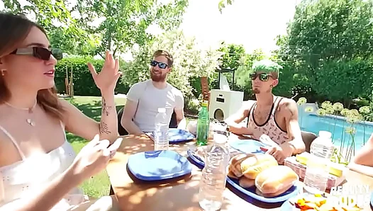 Stepson Benjamin Blue Seduces Stepdad at BBQ – Hot Gay Tryst Unfolds