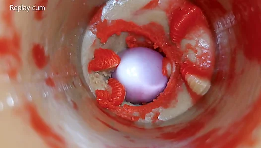 Deep POV: Massive Load Caught On Cam Inside Pussy Toy – 4K Anal Ejaculation Scene